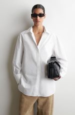 Cotton Collared Shirt White