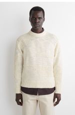 Wool Round-Neck Sweater Cream