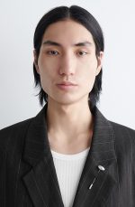 Pebble Pattern Tie Clip Silver - Image 3