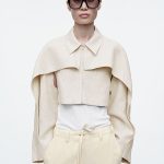 Short Linen Shawl Beige