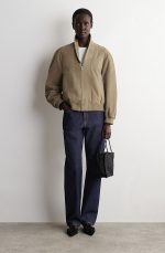 Drawstring Pleated Tote Bag Black - Image 2