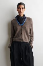 Cashmere V-Neck Cardigan Brown