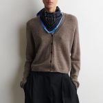 Cashmere V-Neck Cardigan Brown
