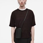 Mesh Crossbody Bucket Bag Black