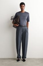 Silk Round-Neck T-Shirt Blue - Image 2