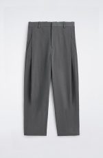 Cotton Wide-Leg Trousers Gray - Image 4