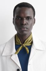 Mulberry Silk Square Scarf Olive Green - Image 2