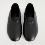 Leather Ballet Flats Black