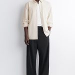 Cotton Wide-Leg Pants Black