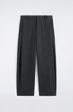 Cotton Wide-Leg Trousers Black - Image 4