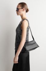 Leather Crossbody Bag Black - Image 3