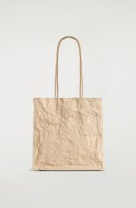Wrinkled Tote Bag Beige