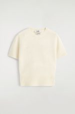 Cashmere Slim T-Shirt Cream - Image 4