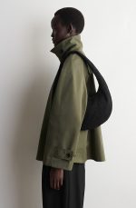 Pleated Decorative Shoulder Bag Black - Image 3