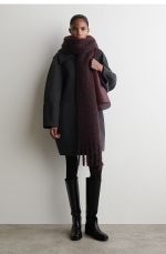 Mohair-blend Textured Tassel Long Scarf - Image 3