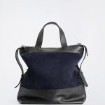 Leather Dual-purpose Messenger Bag In Navy Blue