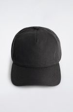 Cotton Blend Twill Baseball Cap Black