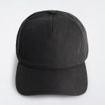 Cotton Blend Twill Baseball Cap Black