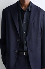 Linen Shirt Navy - Image 3