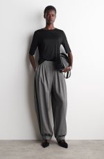 Silk Round-Neck T-Shirt Black - Image 2