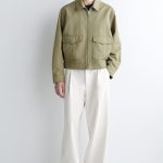 Denim Pleated Trousers