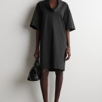 Mock-Neck Dress Black