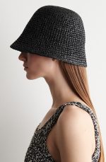 Sculptural Straw Fisherman's Hat Black - Image 3