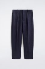 Linen Tapered Pants Navy - Image 4