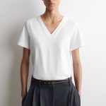 Cotton V-Neck T-Shirt White