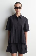 Pleated Shirt Blue