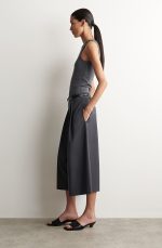 Wool Wide-Leg Pants Gray - Image 2