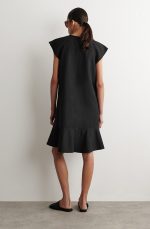Round-Neck Dress Black - Image 3
