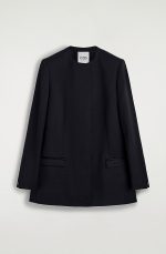 Round-Neck Blazer Black - Image 4