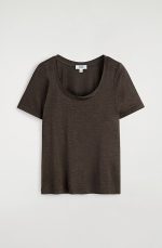 Silk Slim T-Shirt Brown - Image 4