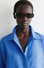Linen Collared Shirt Blue - Image 3