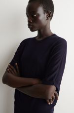 Wool T-Shirt Navy - Image 3