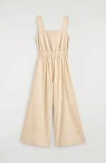 Wide-Leg Jumpsuit Beige - Image 4
