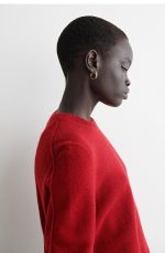 Cashmere Round-Neck Sweater Red - Image 3