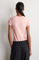 Cotton Slim T-Shirt Pink - Image 3
