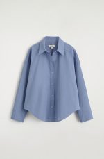 Cotton Collared Shirt Blue - Image 4
