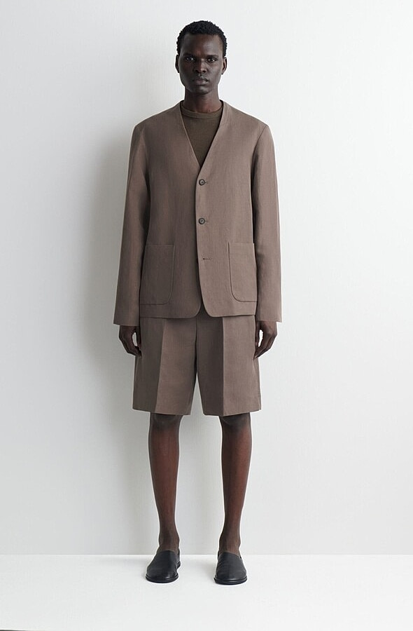 O1CN01HvVo921u7vxg8Ynqj_!!4611686018427380567-0-item_pic Linen Shorts Brown - Image 1