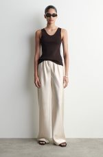 Wide-Leg Pants White