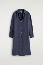 Silk Shirt Navy - Image 4