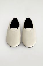 Leather Ballet Flats In Ivory White Summer Model