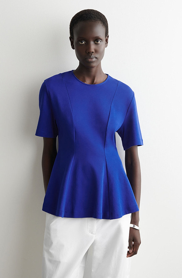 O1CN01IH1tZ91u7vxev5Iyg_!!4611686018427380567-0-item_pic Cotton T-Shirt Blue - Image 1