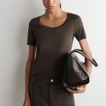 Silk Slim T-Shirt Brown
