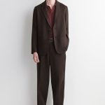 Linen Tapered Pants Brown