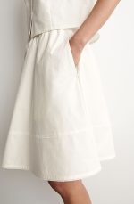 Cotton Skirt White - Image 2