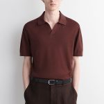 Linen Collared Polo Brown