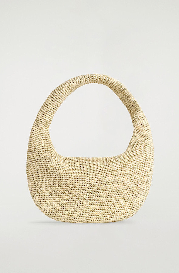 O1CN01KtbrjO1u7vxaBbKAx_!!4611686018427380567-0-item_pic Straw Curved Shoulder Bag Beige - Image 1